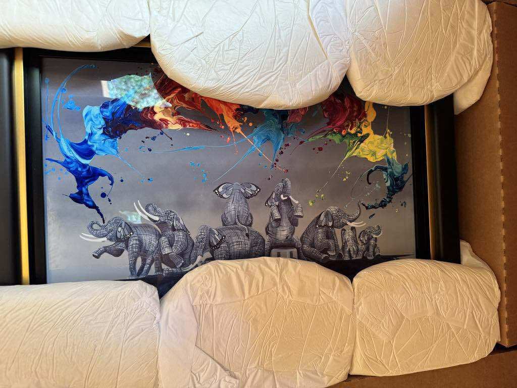 Kre8 Majestic Pride: Kre8 "Majestic Pride" 2020 17 1/2" x 29 1/8" image size Dye Sublimation on aluminum. Hand-signed in pigment by the artist. Gallery framed, COA Appraisal. BA