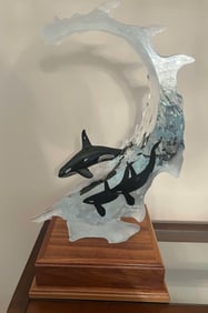 Wyland Orca Sea Sculpture