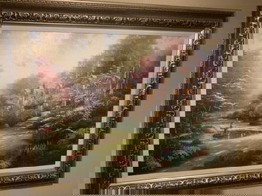 Thomas Kinkade Garden beyond Spring Gate