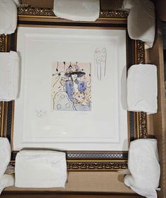 Peter Max Brown Lady (Dove/Angel with Heart) unique