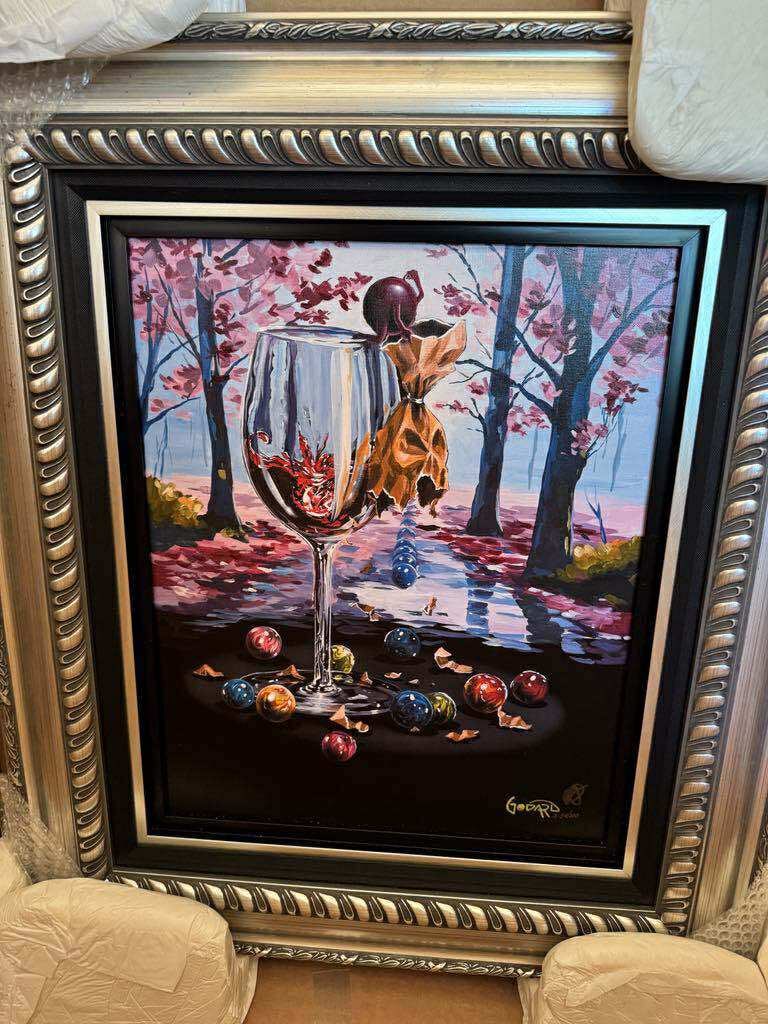 Michael Godard I lost My Marbles: Michael Godard "I Lost My Marbles" 2021 20" x 16" image size giclee in color with hand-embellishment on canvas. Hand-signed in ink lower righ by the artist. Gallery framed,COA, Appraisal BA