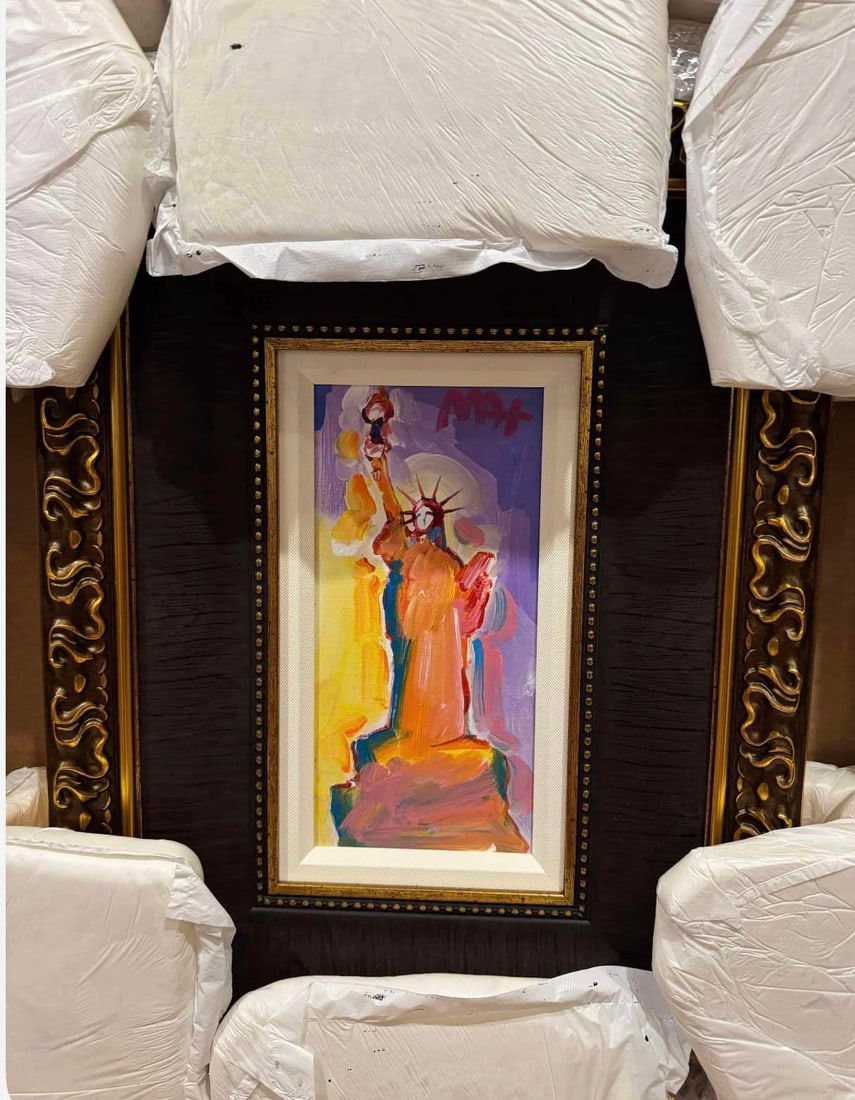 Peter Max Statue of Liberty Ver.1 num169 UNIQUE: Peter Max "Statue of Liberty Ver.1 #169" UNIQUE 2017 12" x 6" image size Acrylic painting on canvas from the Peter Max Studio. Hand-signed in pigment upper right by the artist. COA