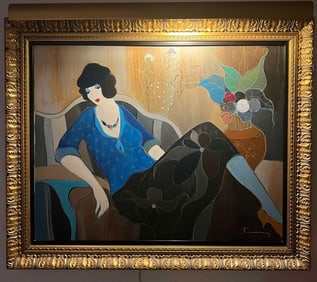 Itzchak Tarkay  A Break From Tea  UNIQUE