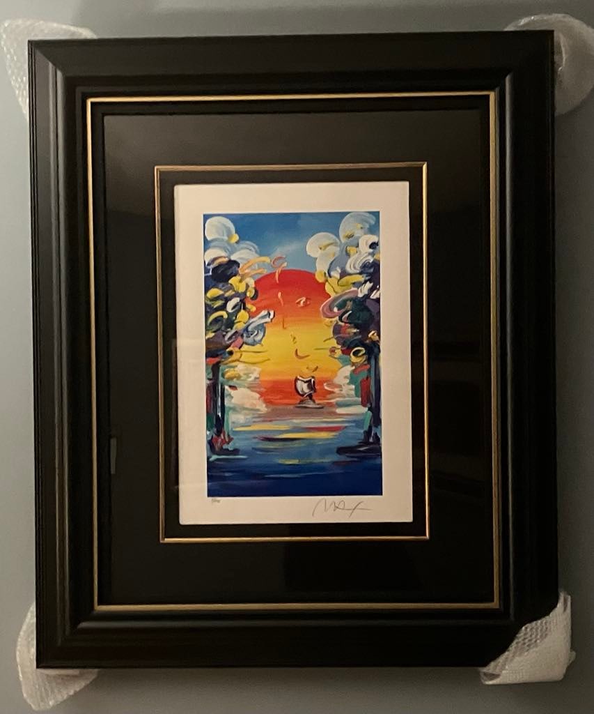 Peter Max Better World: Peter Max "Better World"2016 16 1/4" x 10" image size Serigraph in color on wove paper. Hand-signed by the artist in pencil lower right and numbered in Arabic. Gallery framed, COA, Appraisal