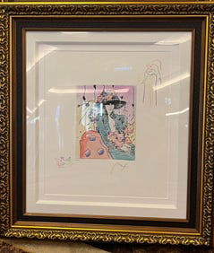 Peter Max Brown Lady (Dove/Angel with Heart) unique