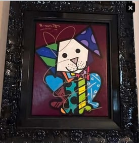 Romero Britto Andy Blue and Purple V