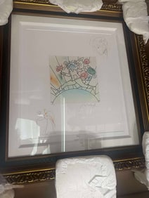 Peter Max Flower Jumper Over Sunrine (Angel with heart/Profile)