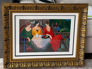 Itzchak Tarkay Three Old Friends