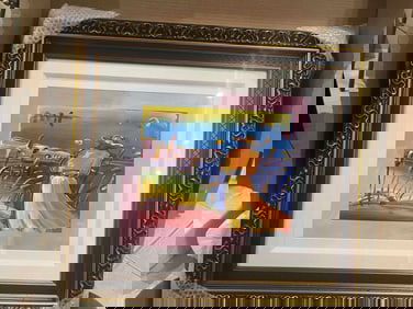 Peter Max  Walking in the Reeds