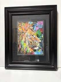 John Wallie Lion Side Portriat Collage