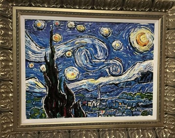 Leslie Lew Starry Night - Ode to Van Gogh Unique