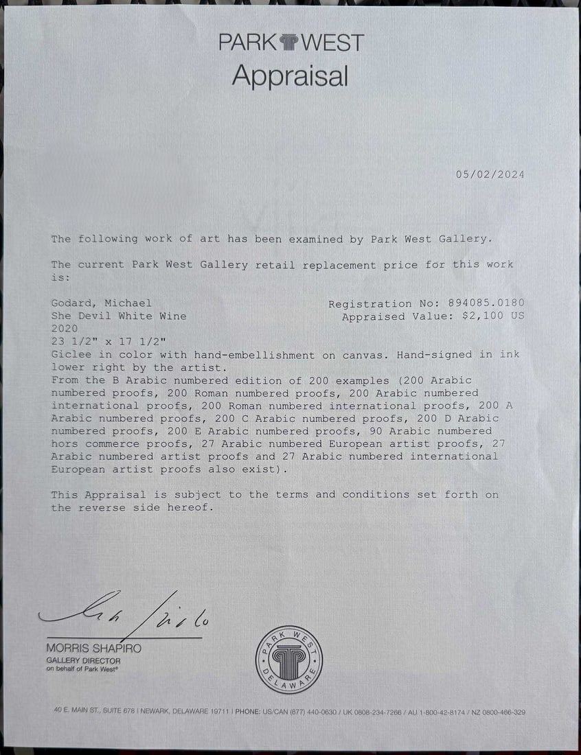 Michael Godard She Devil White Wine - 4