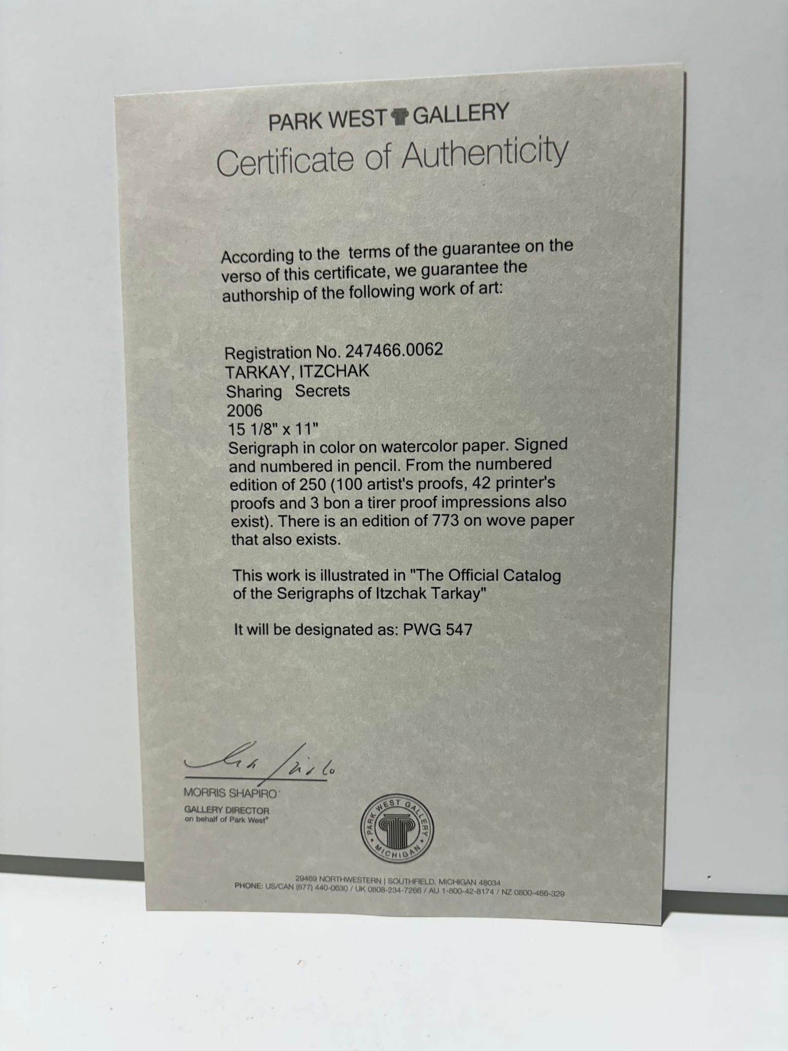 Itzchak Tarkay Sharing Secrets - 2