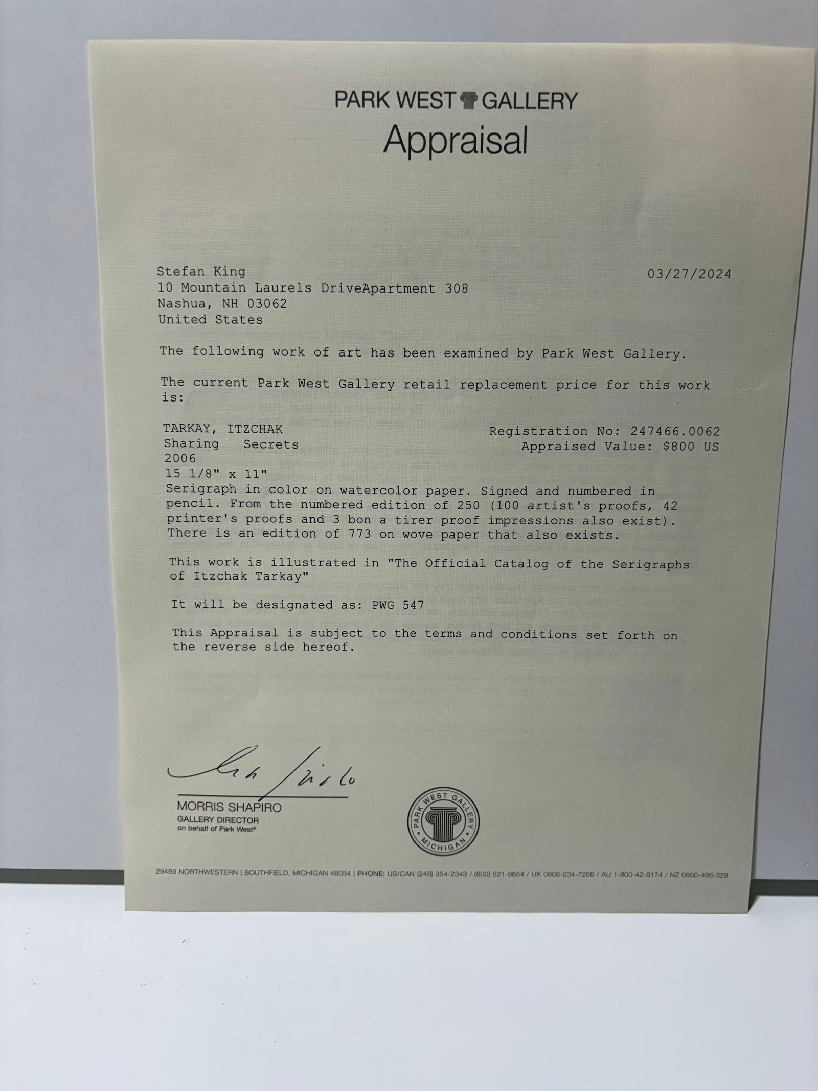 Itzchak Tarkay Sharing Secrets - 3