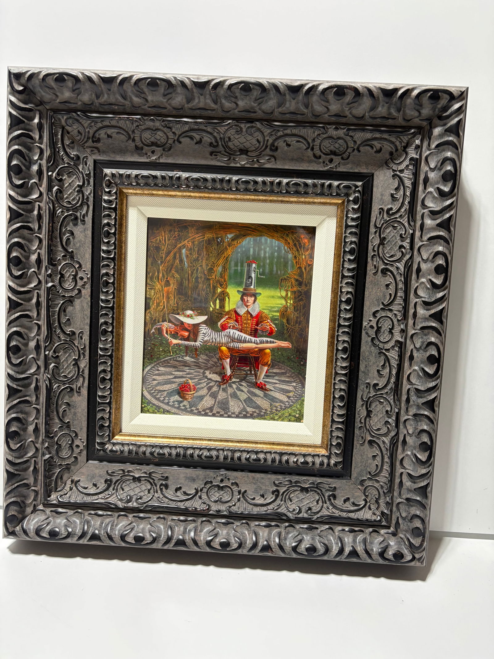 Michael Cheval Imagine II: Michael Cheval "Imagine II" 2016 8" x 6 3/4" image size Digital multiple on aluminum through dye sublimation. Hand-signed by the artist. Gallery framed, COA, Appraisal SEK