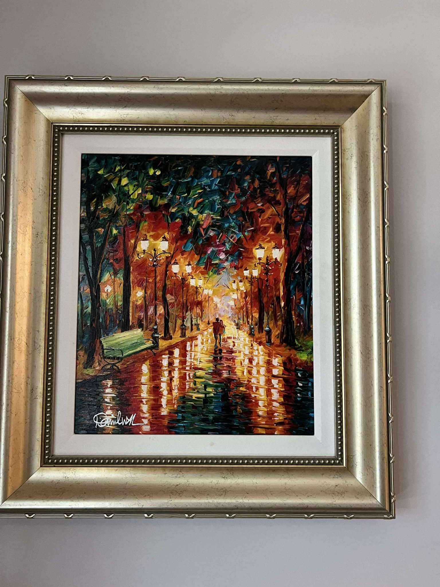 Daniel Wall Wood Alley: Daniel Wall "Wood Alley" 2017 19 3/4" x 16 3/4' IMAGE SIZE Giclee in color with hand-embellishment on canvas. Hand-signed in pigment lower left by the artist. Gallery framed, COA. GP