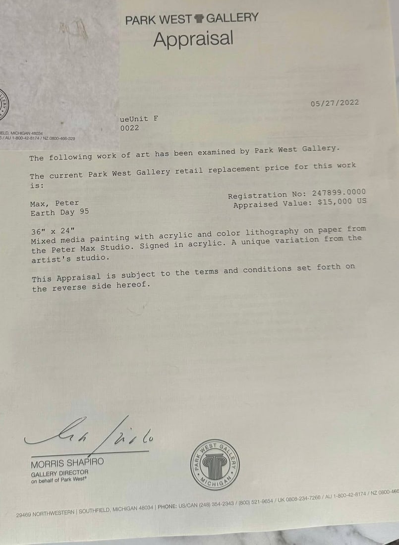 Peter Max Earth Day 95 - 3