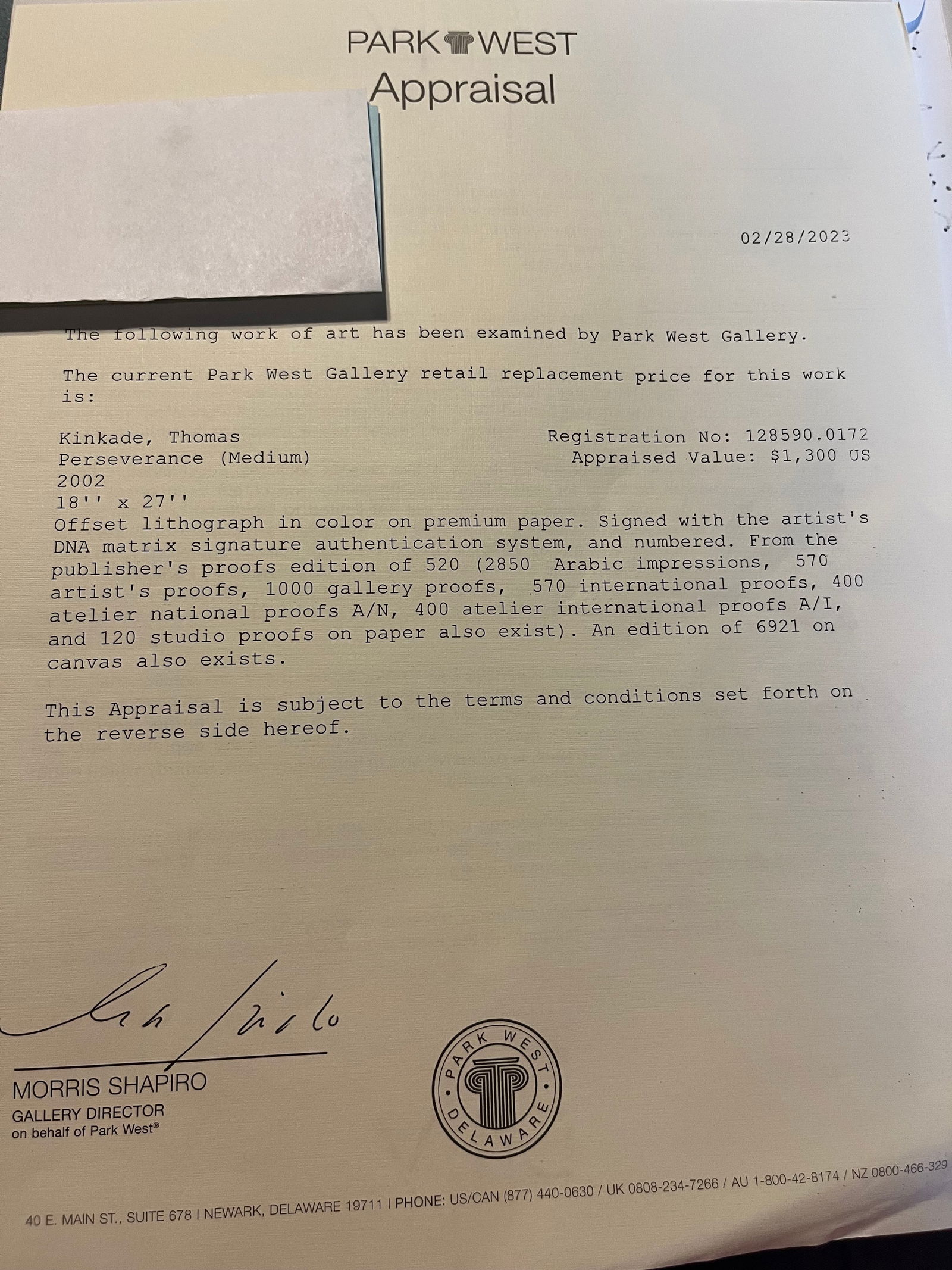 Thomas Kinkade Perseverance (Medium) - 3