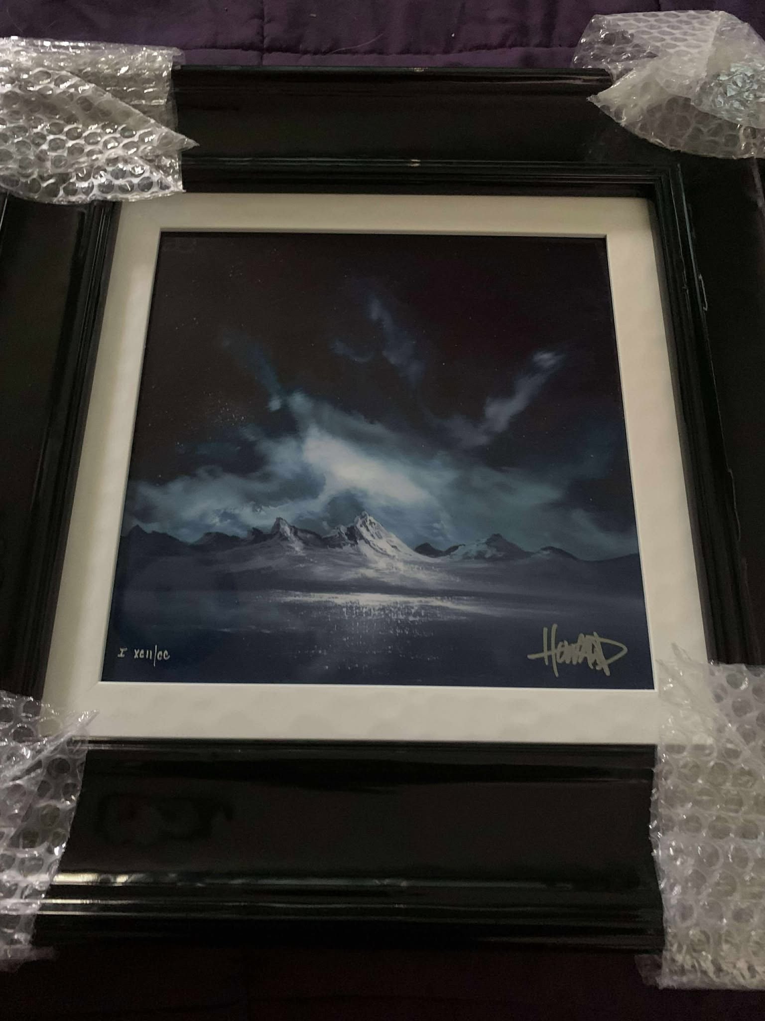 Ashton Howard Mountain Study (4): Ashton Howard "Mountain Study (4)" 2021 10 1/2" x 10 1/2" image size Digital multiple on aluminum through dye sublimation. Hand-signed by the artist. Gallery framed, Appraisal, MK