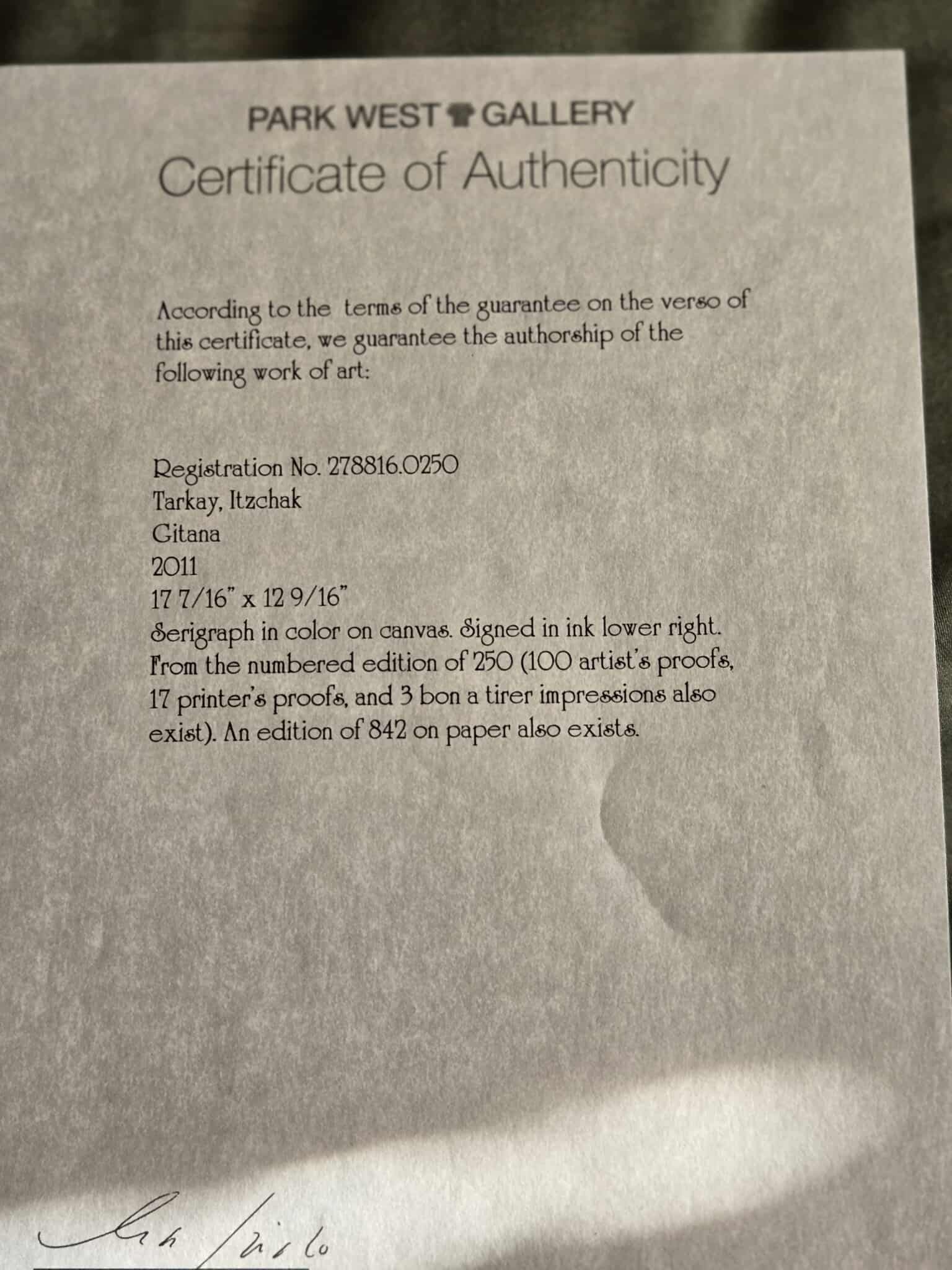 Itzchak Tarkay Gitana - 2