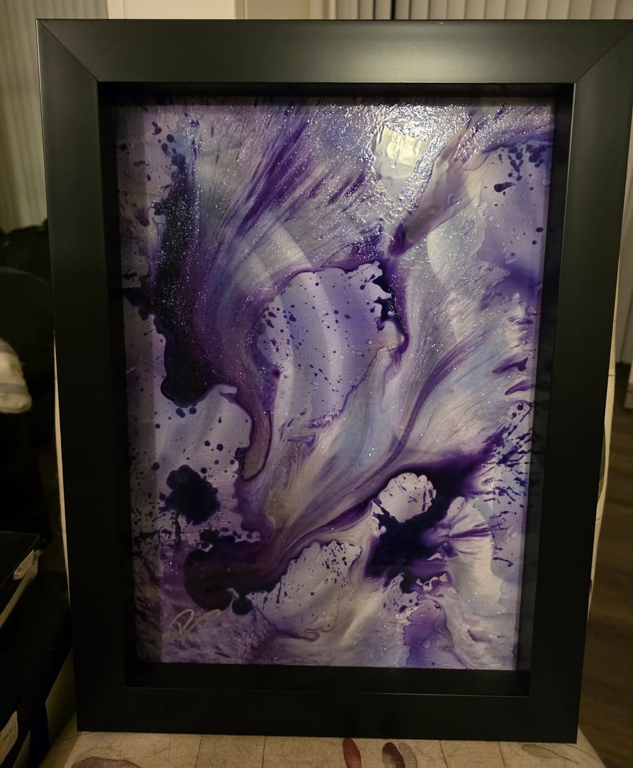 Jeff Vermeeren Velvet Fog: Jeff Vermeeren "Velvet Fog" 2023 18" x 12 7/8" image size Dye sublimation on aluminum with embellishment. Hand-signed by the artist. Gallery framed, COA, Appraisal. JEG