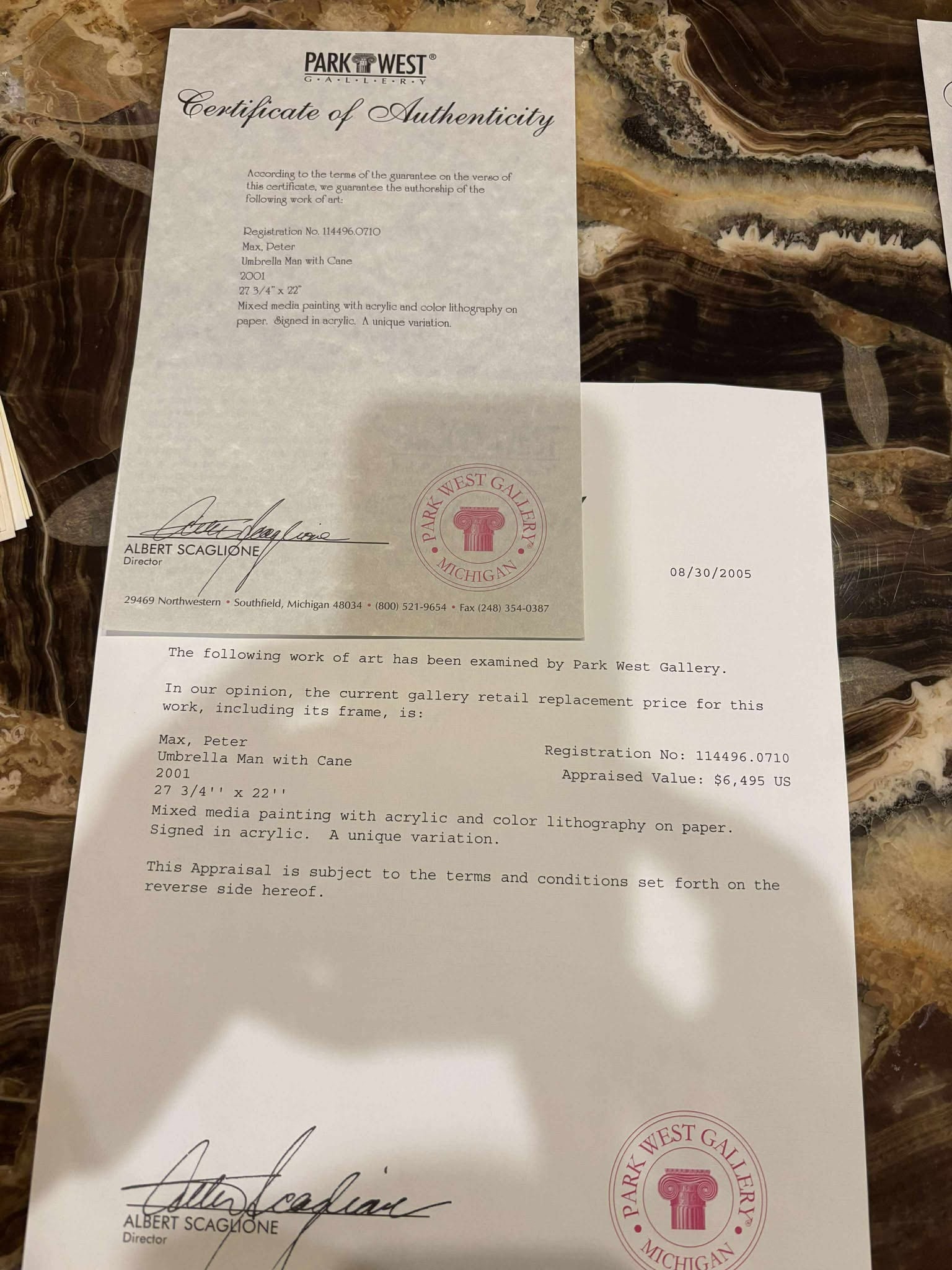 Peter Max Umbrella Man with Cane - 2