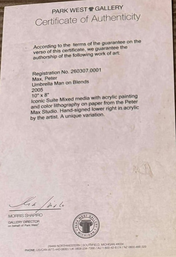 Peter Max Umbrella Man on Blends - 2