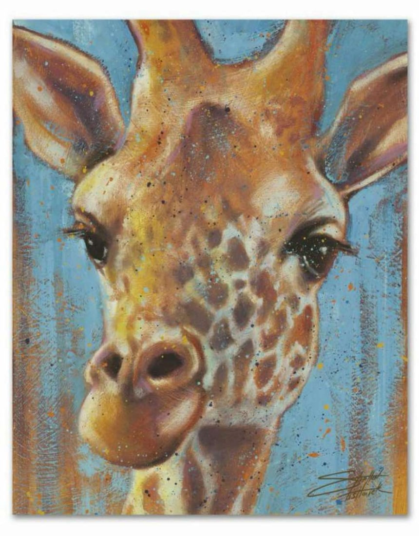 Stephen Fishwick The Air Up There: With bright colors and expressive lines, Stephen Fishwick puts a unique spin on pop culture portraits. "The Air Up There" is a limited edition giclee on stretched canvas, numbered and bears the