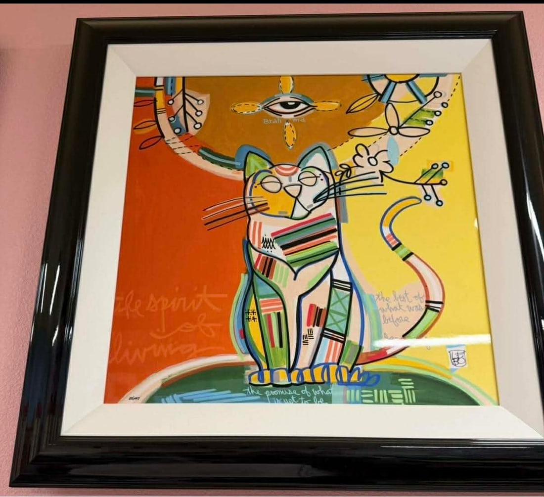 David Le Batard (as Lebo) In the Spirit: David LE Batard (as Lebo) "In the Spirit" 2017 21 3/4" x 21 3/4" image size Caldograph (digital multiple through dye-sublimation on wood) hand-signed in pigment lower right by the artist. Gallery fram