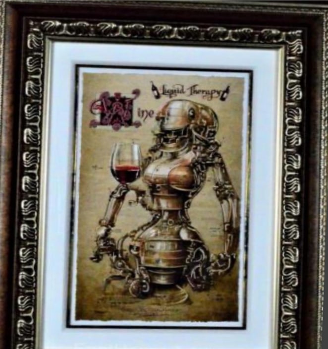 Michael Godard Liquid Therapy: Michael Godard " Liquid Therapy" UNIQUE 2023 34 3/4" x 25 1/4" Mixed media on paper. Hand-signed in pigment lower center by the artist. Gallery framed COA