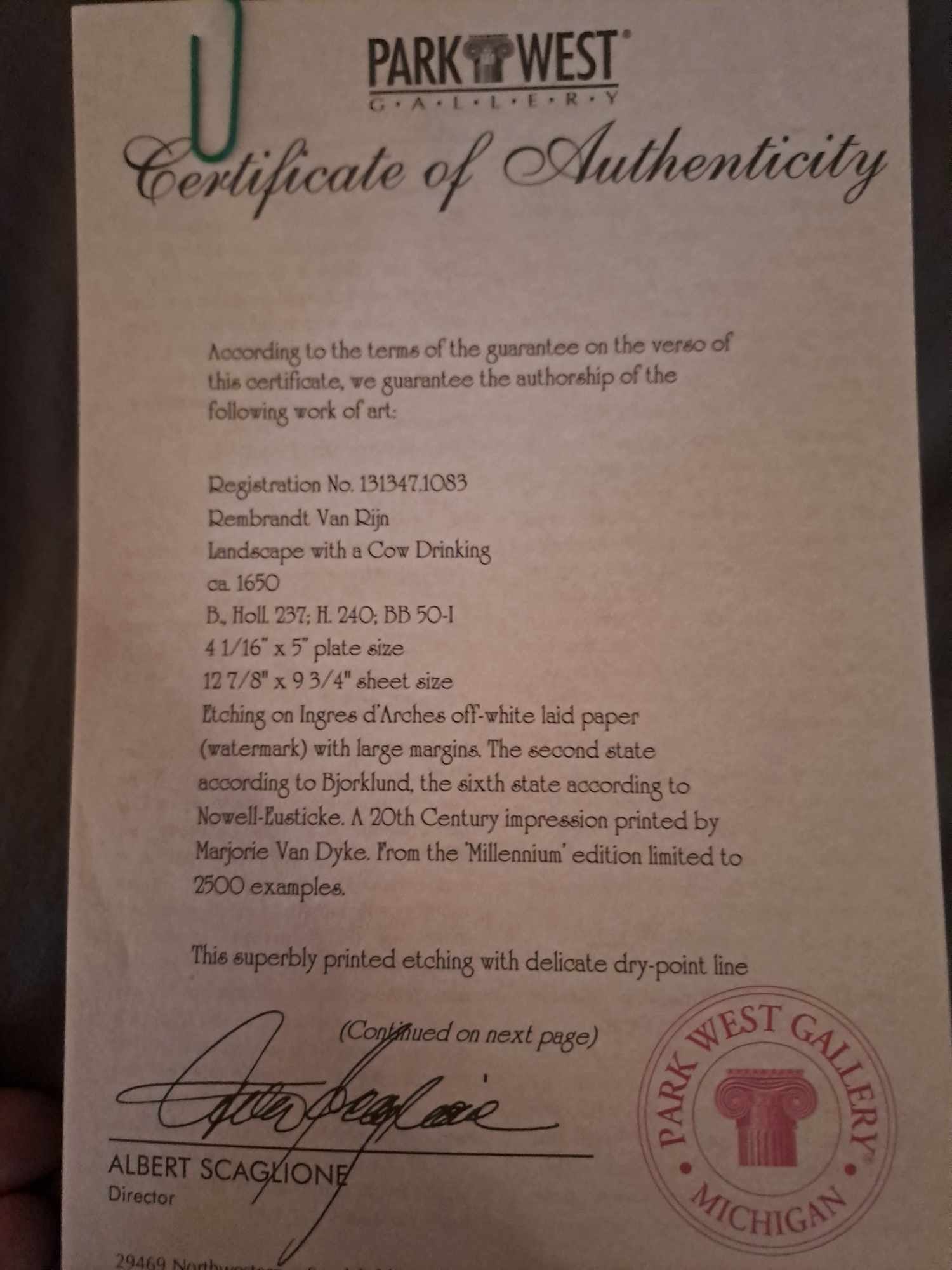 Landscape with a Cow Drinking - 4