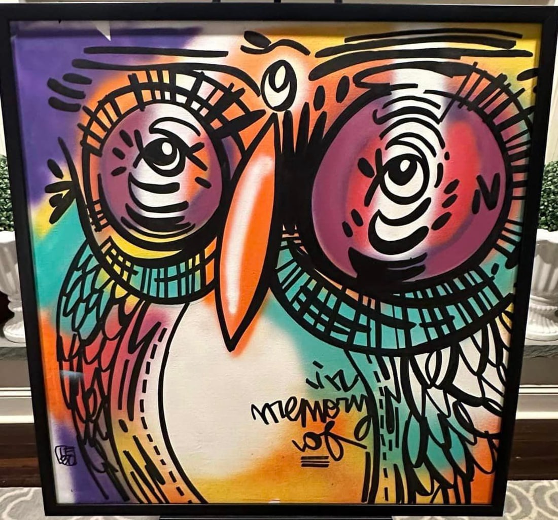 David Le Batard (LEBO) In Memory Of UNIQUE: David LeBatard ( LEBO) " In Memory Of" UNIQUE 2021 37.5" x 37.5" Image size Acrylic paint on canvas Hand signed Gallery framed