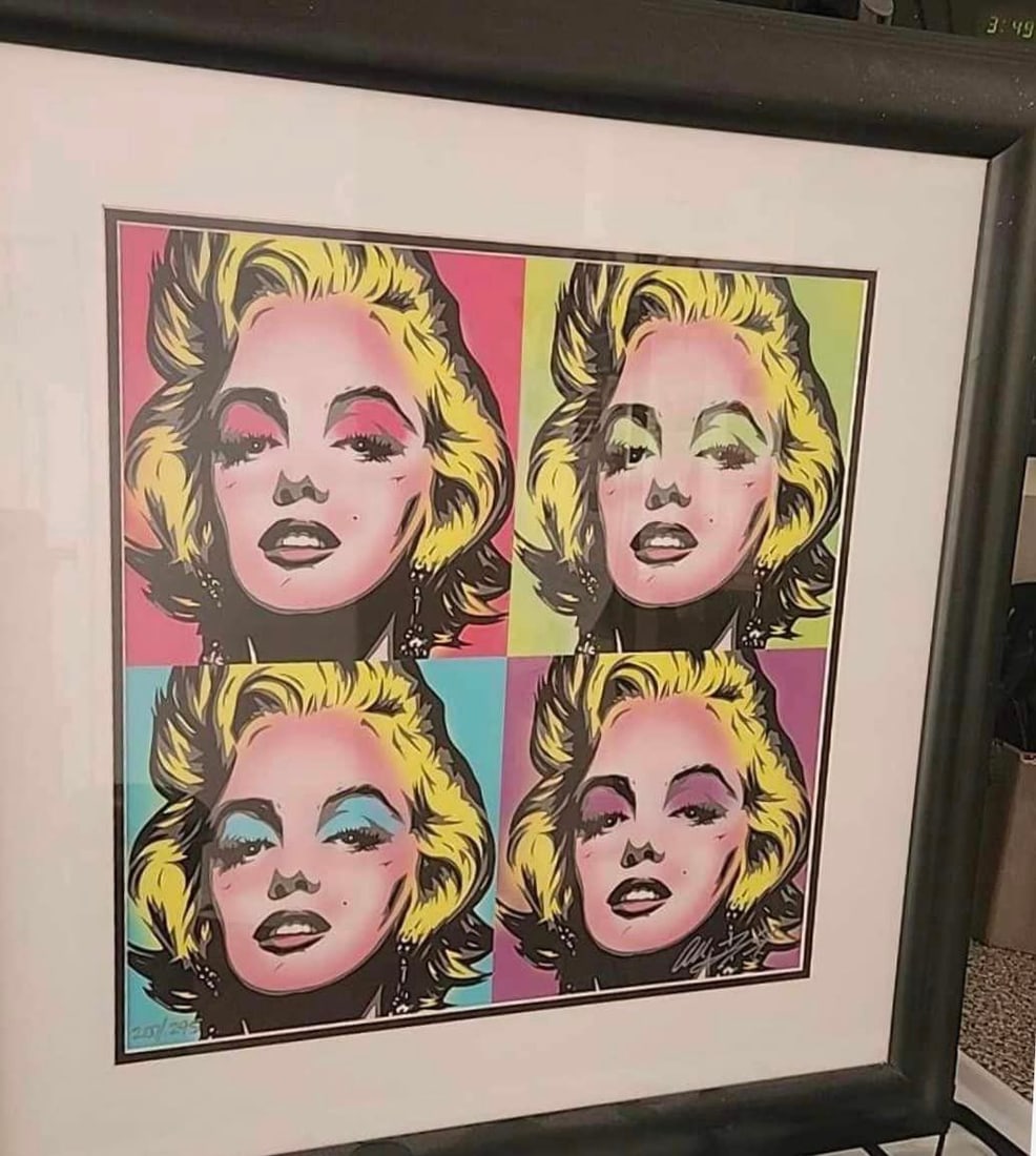 Marilyn - Timed Four: Allison Lefcort "Marilyn - Timed Four" 2007 17" x 17" image size Giclee on paper Gallery framed LE COA