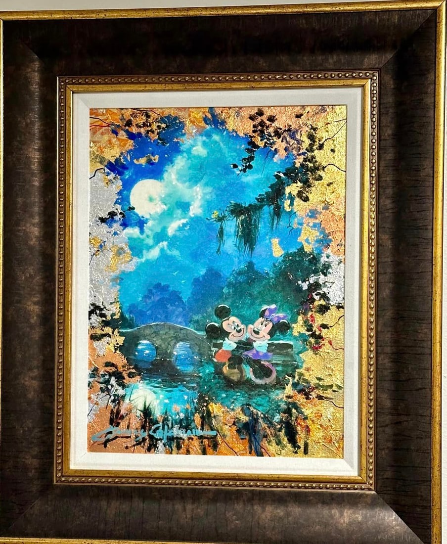 James Coleman Cheek to Cheek: James Coleman " Cheek to Cheek" UNIQUE 2018 16" x 12" image size Mixed media with silver and gold leaf on canvas. Hand signed in pigment lower left by the artist. Signed and titled on the verso.