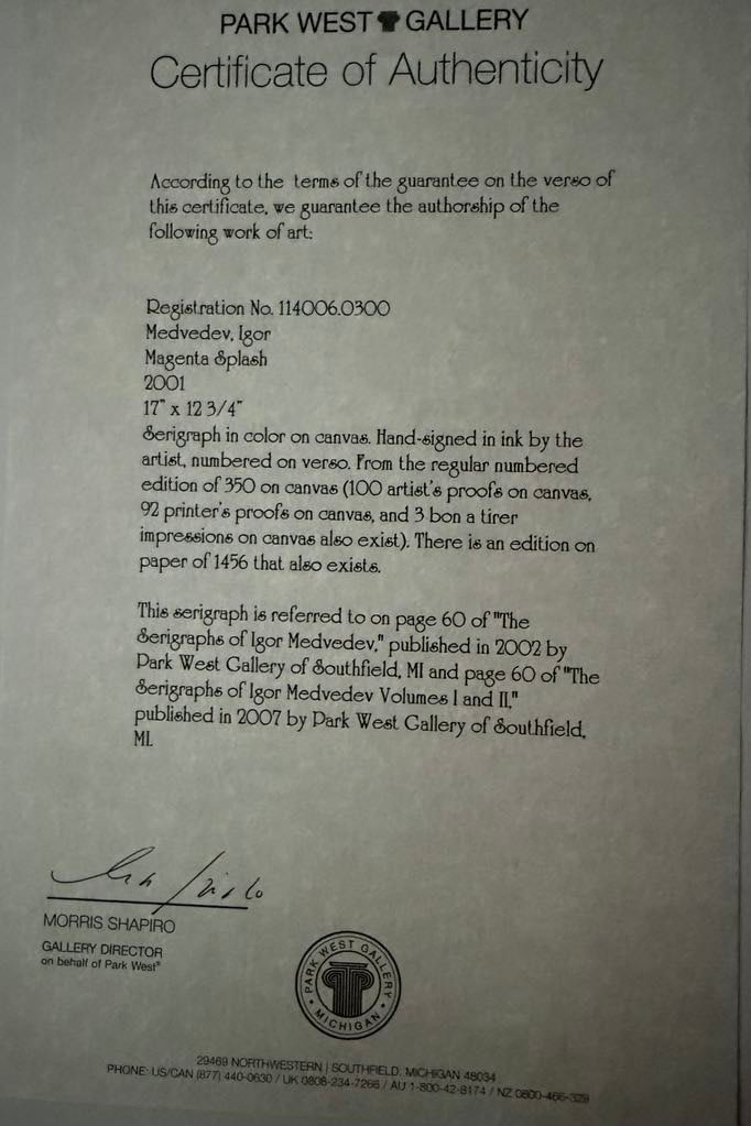 Igor Medvevdev Magenta Splash - 3