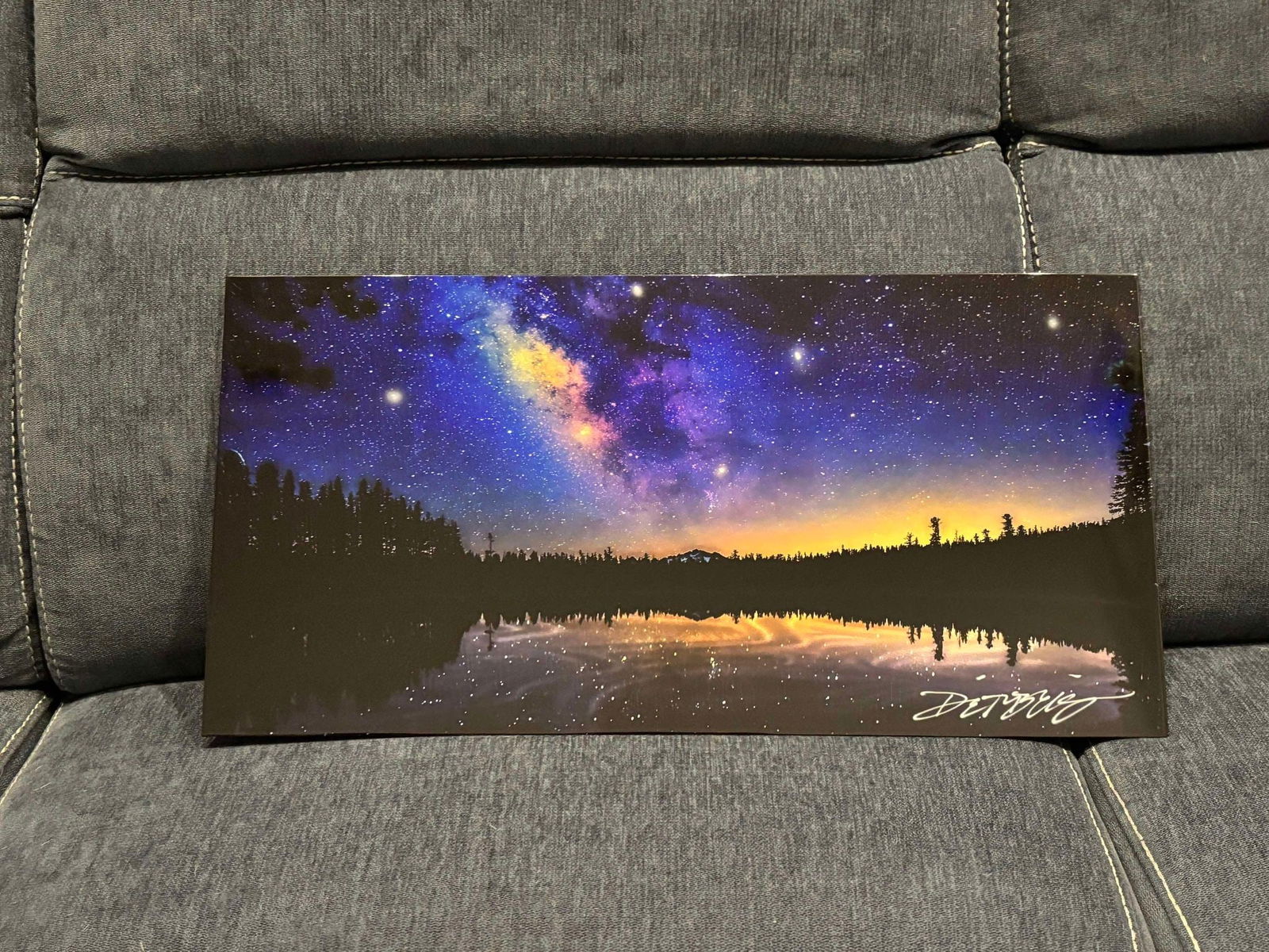 Chris Derubeis Night Ride Unique: Chris Derubeis "Night Ride" Unique mixed media on metal, no paperwork