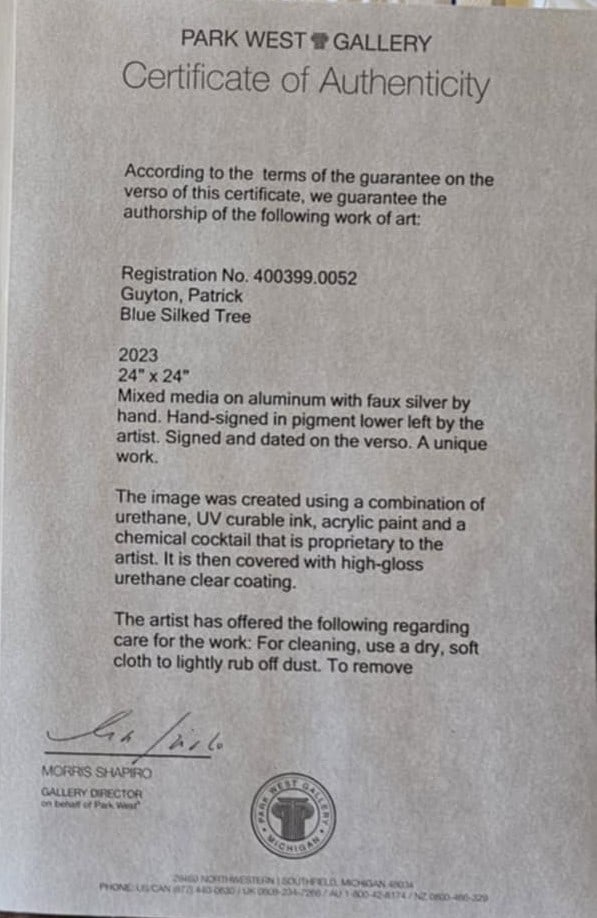 Patrick Guyton Blue Silked Tree Unique - 3