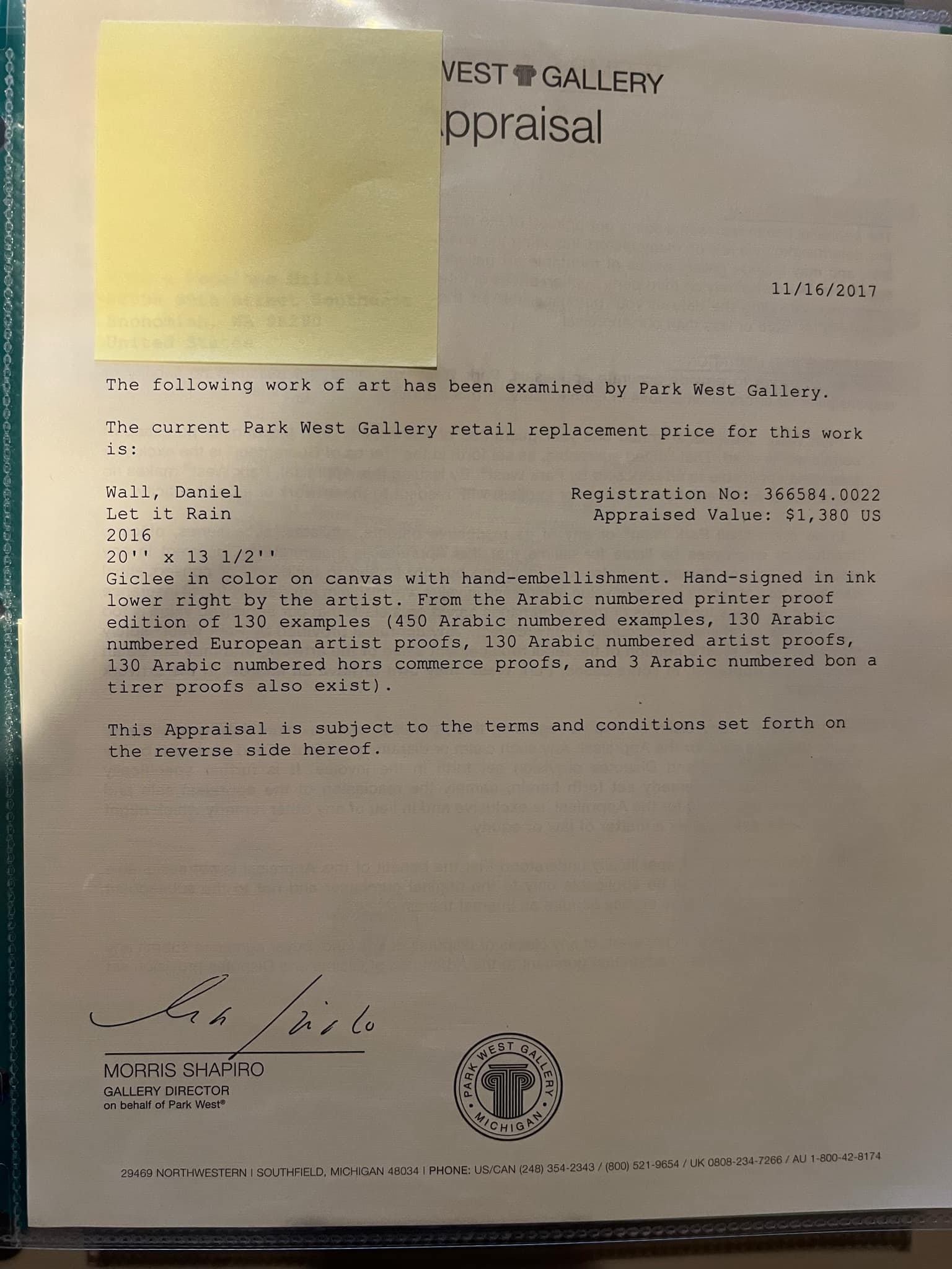 Daniel Wall Let It Rain - 4