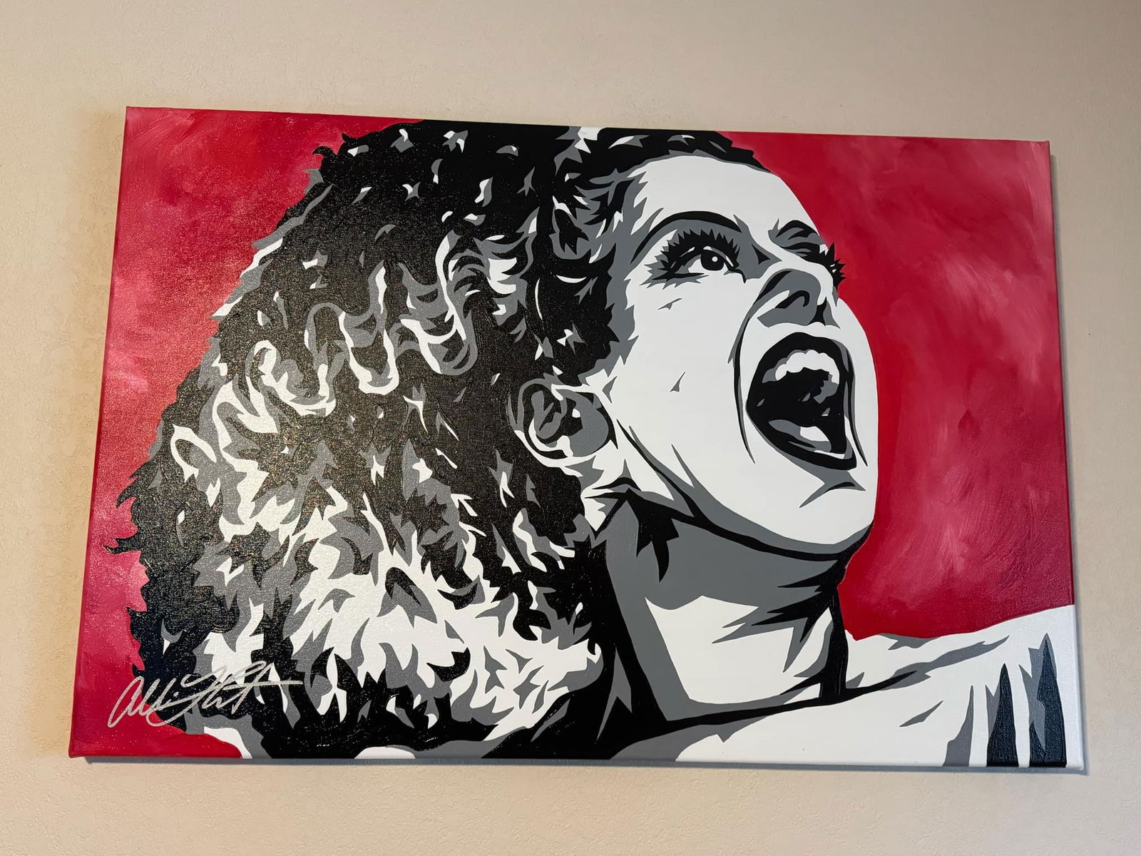 Allison Lefcort Frankenstein's Bride Original: Allison Lefcort "Frankenstein's Bride" 24" x 36" image size Original painting on canvas