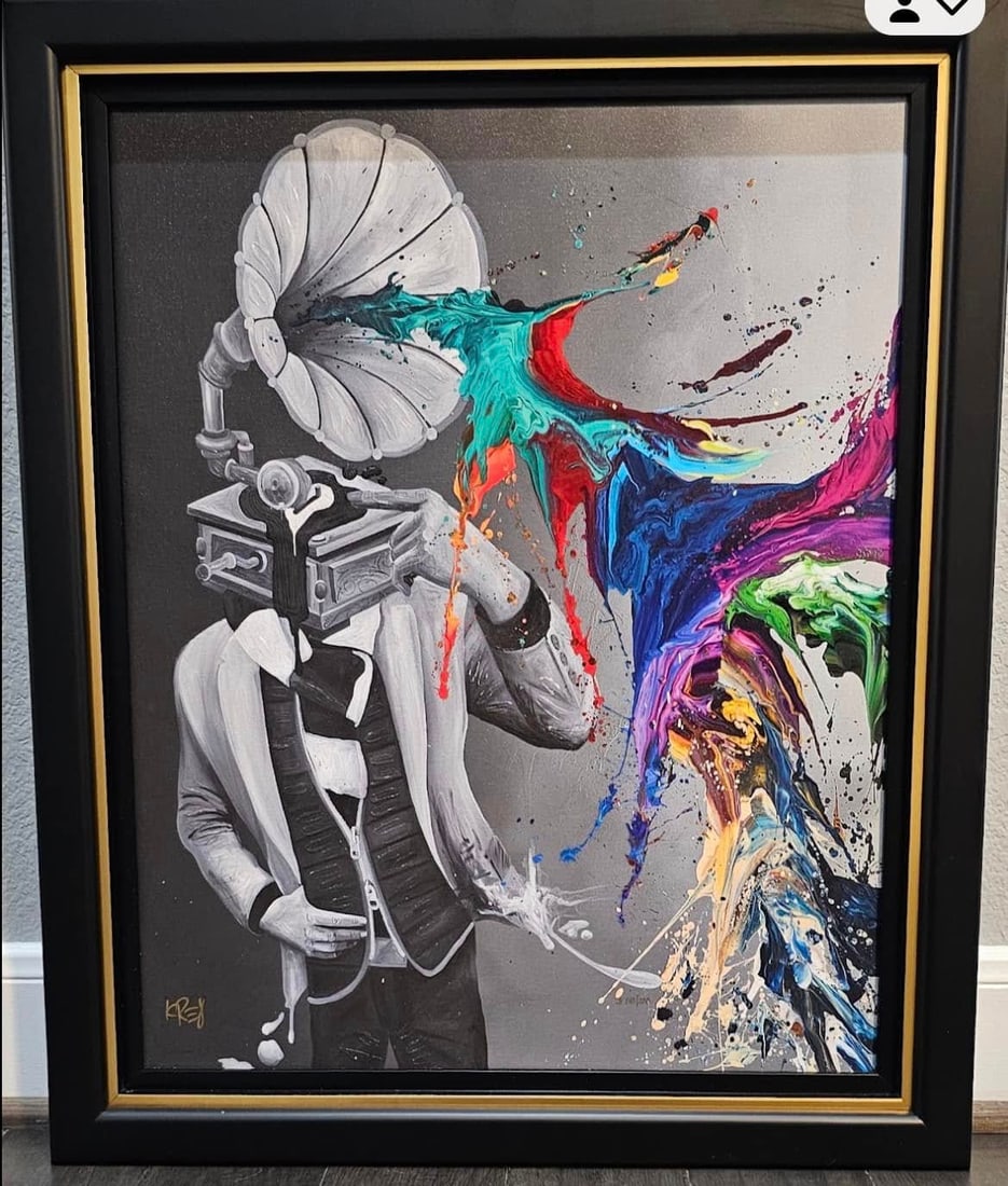 Kre8 Magnificent Noise: Kre8 "Magnificent Noise"LE embellished giclee 2021