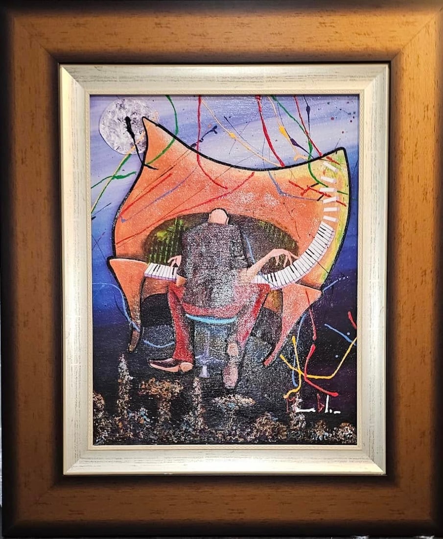 Marcus Glenn Keys to the Soul: Marcus Glenn Embellished Giclee "Keys to the Soul" 2014 LE