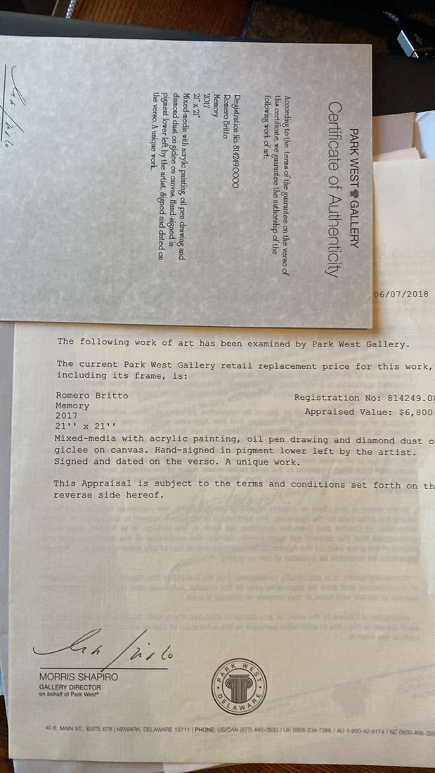 Romero Britto Memory - 2