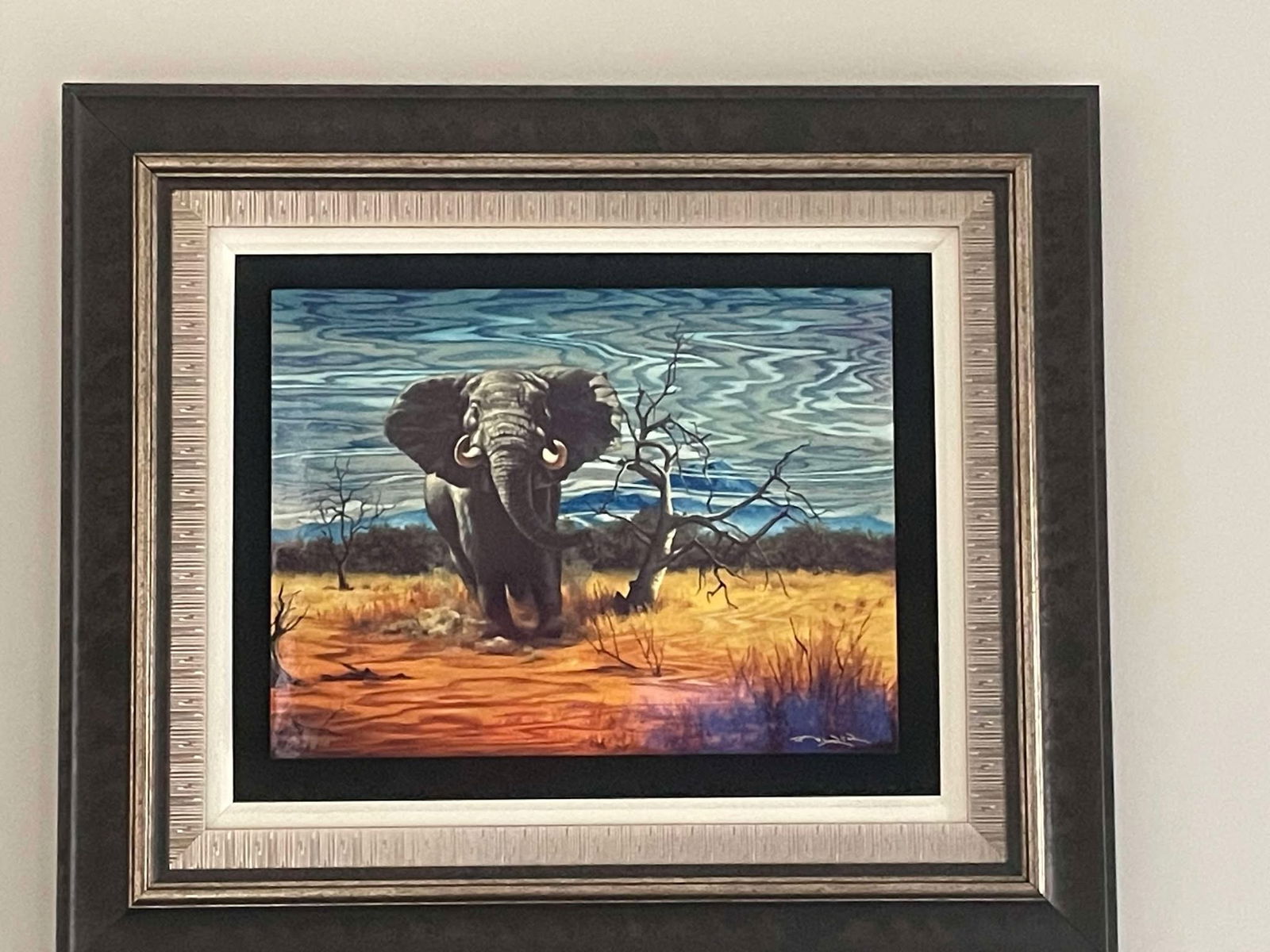 Matt Beyrer Untamed: Matt Beyrer "Untamed" 2019 15" x 20" image size Caldograph (dye sublimation on wood). Hand-signed in pigment lower right by the artist. Gallery framed, COA, appraisal