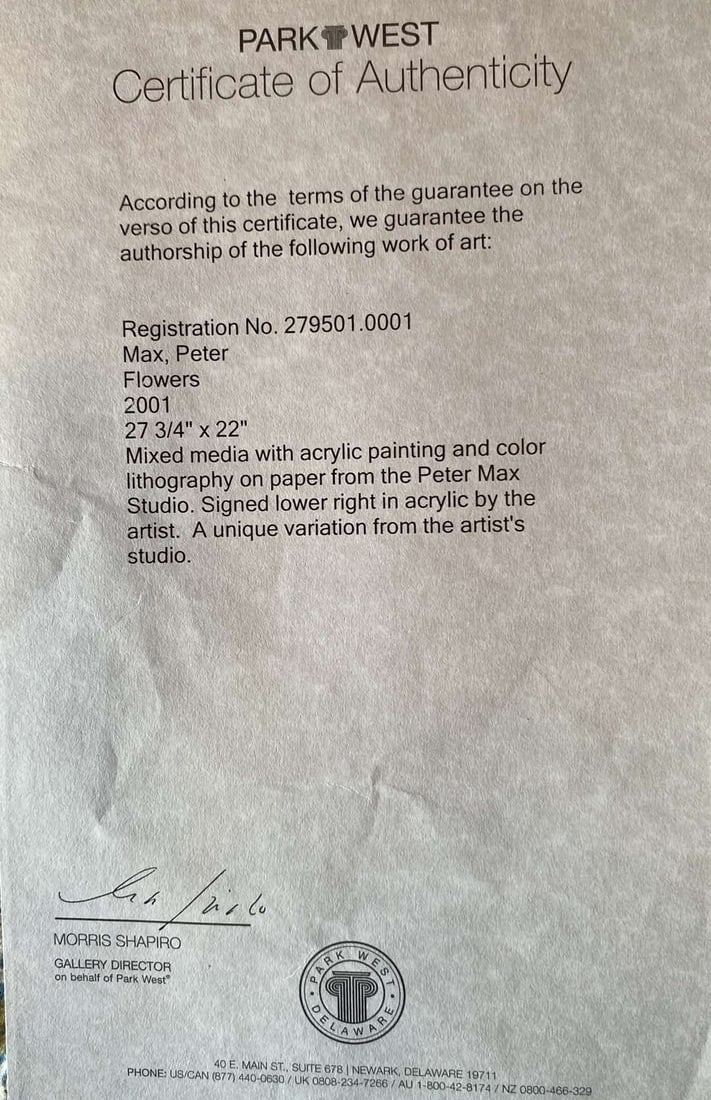 Peter Max Flowers - 3