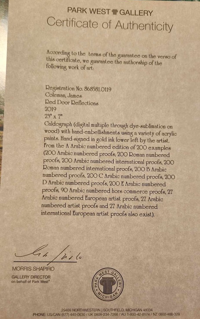 James Coleman Red Door Reflections - 2