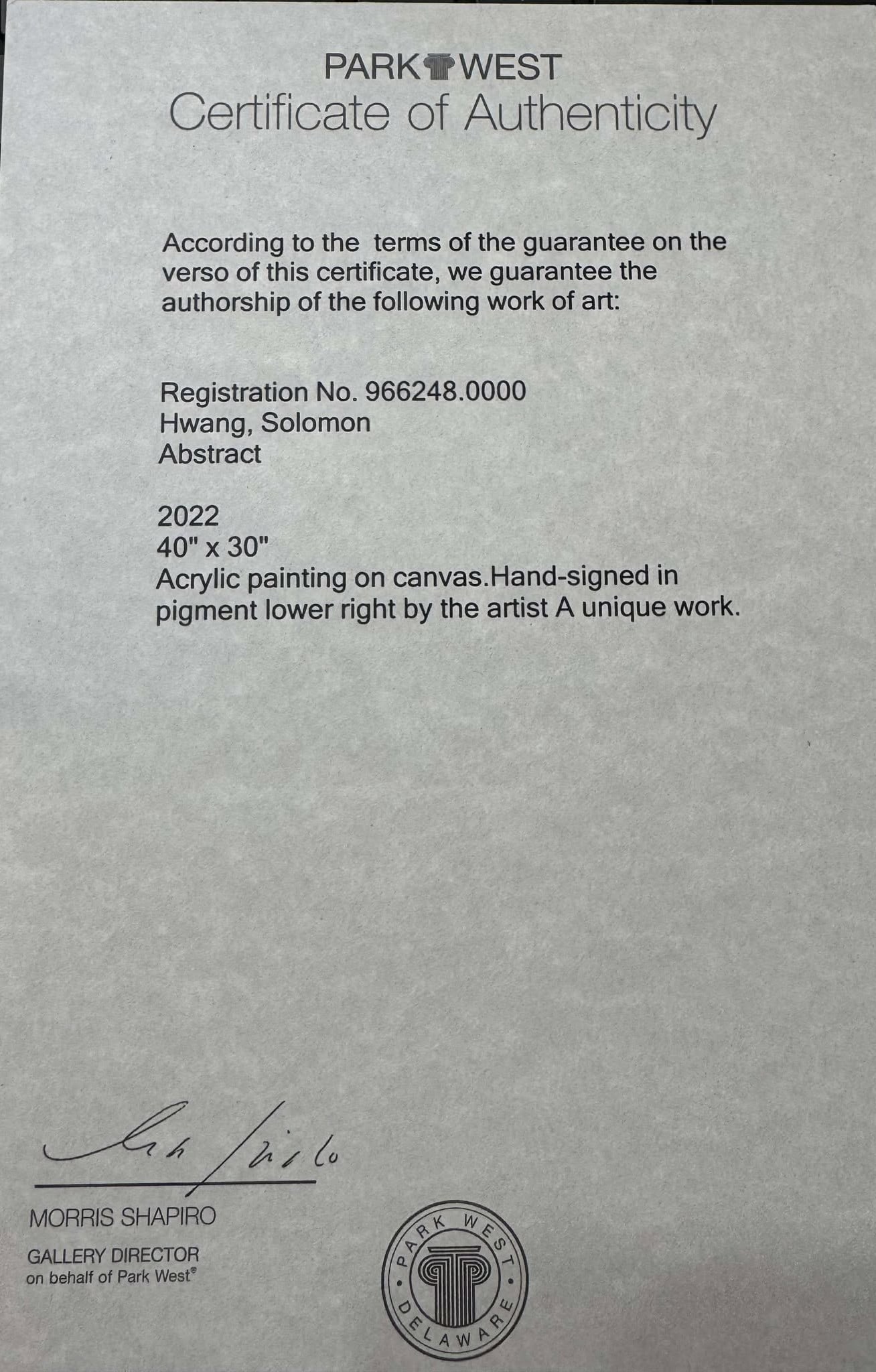 Solomon Hwang Abstract Unique - 2