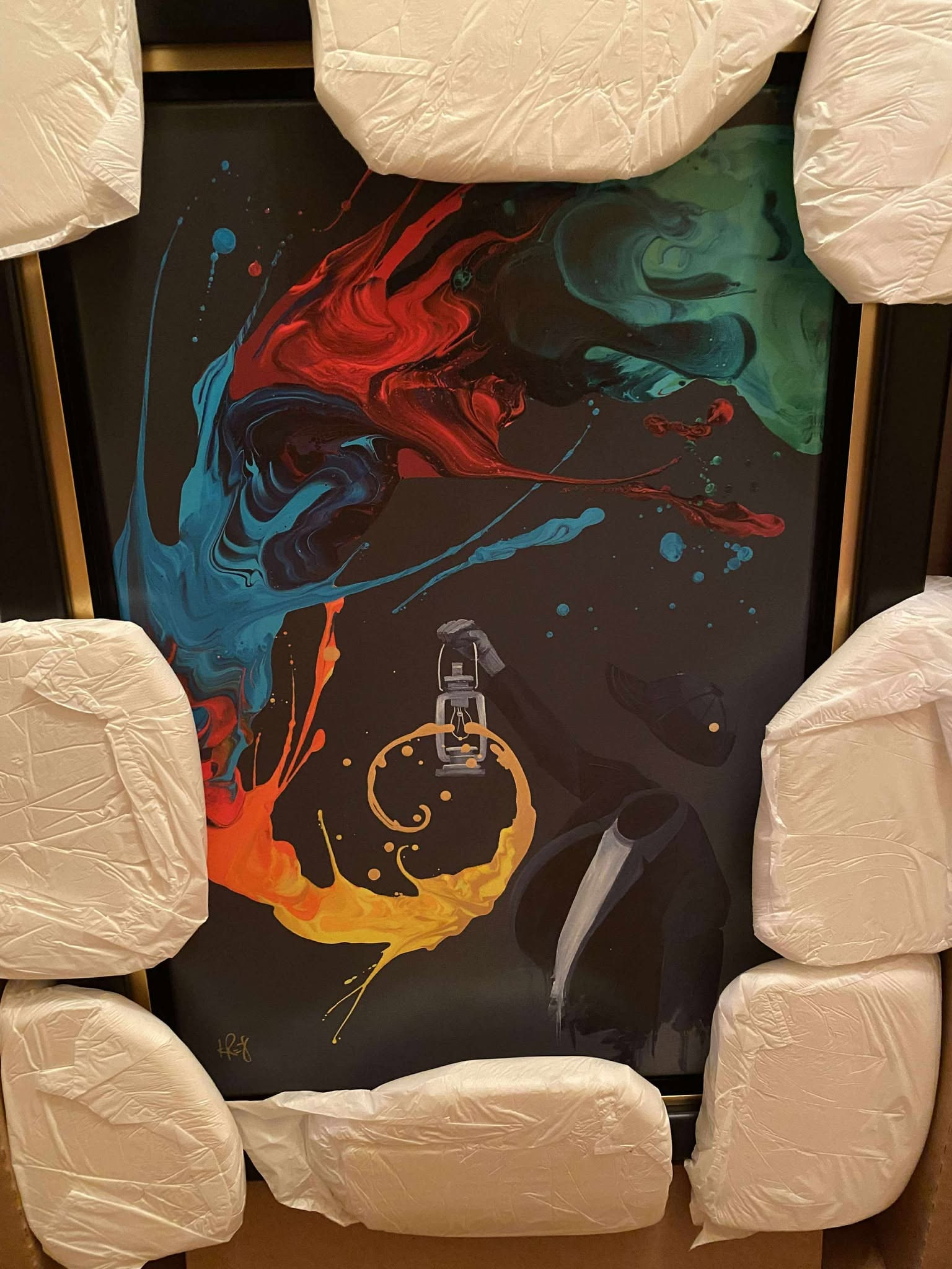 Kre8 Illuminate the Dark: Kre8 "Illuminate the Dark" 2023 27" x 18" image size Giclee in color with hand-embellishment on canvas. Hand-signed by the artist. Gallery framed, COA