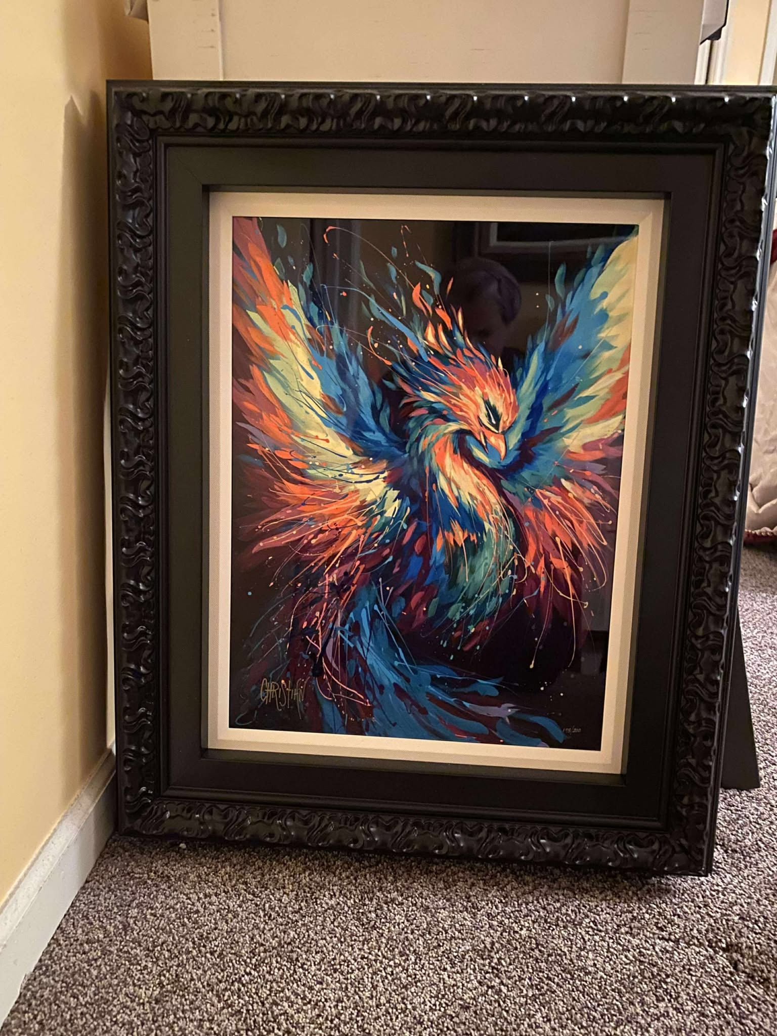 Christian Masot Rise Up: Christian Masot "Rise Up" 2024 20" x 15" image size Dye sublimation on aluminum. Hand-signed by the artist. Gallery framed, COA