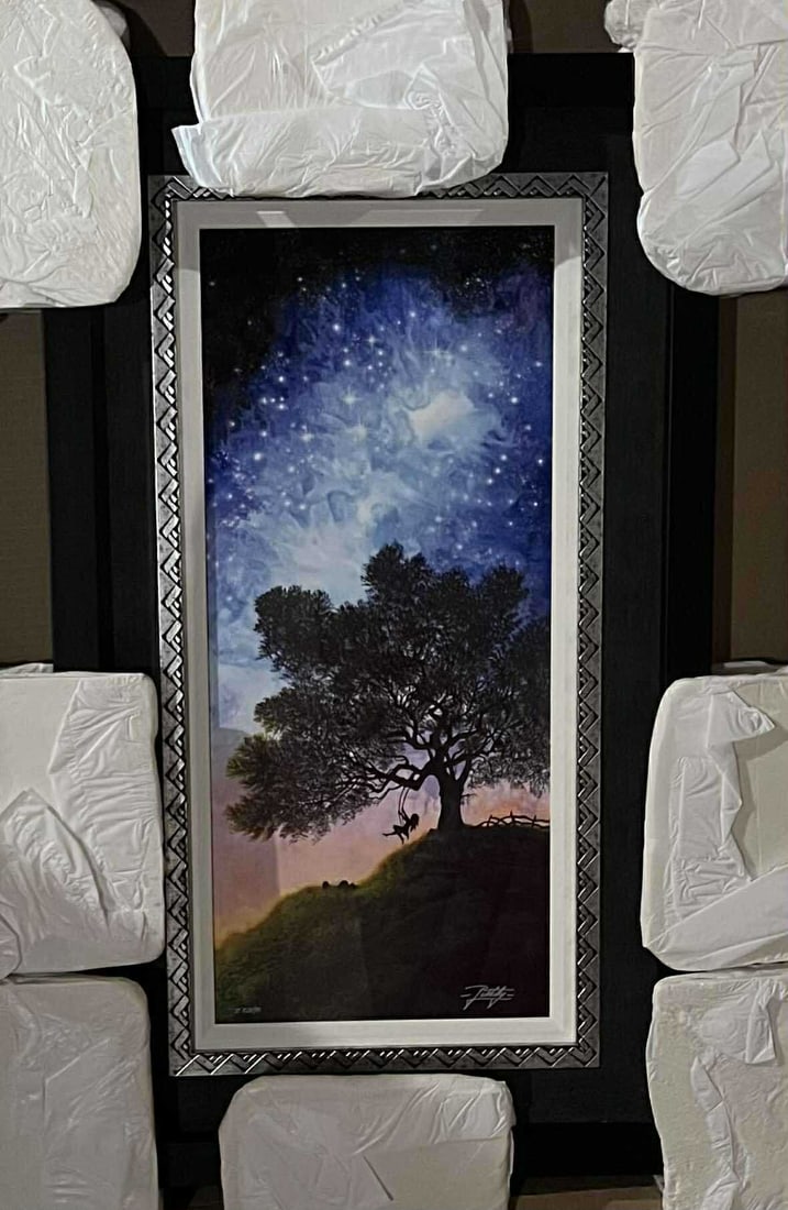 Jon Rattenbury Twilight Dreamer: Jon Rattenbury "Twilight Dreamer" 2021 27" x 12" image size Digital multiple on aluminum through dye sublimation. Hand-signed by the artist. Gallery framed, CAO, Appraisal. TMP