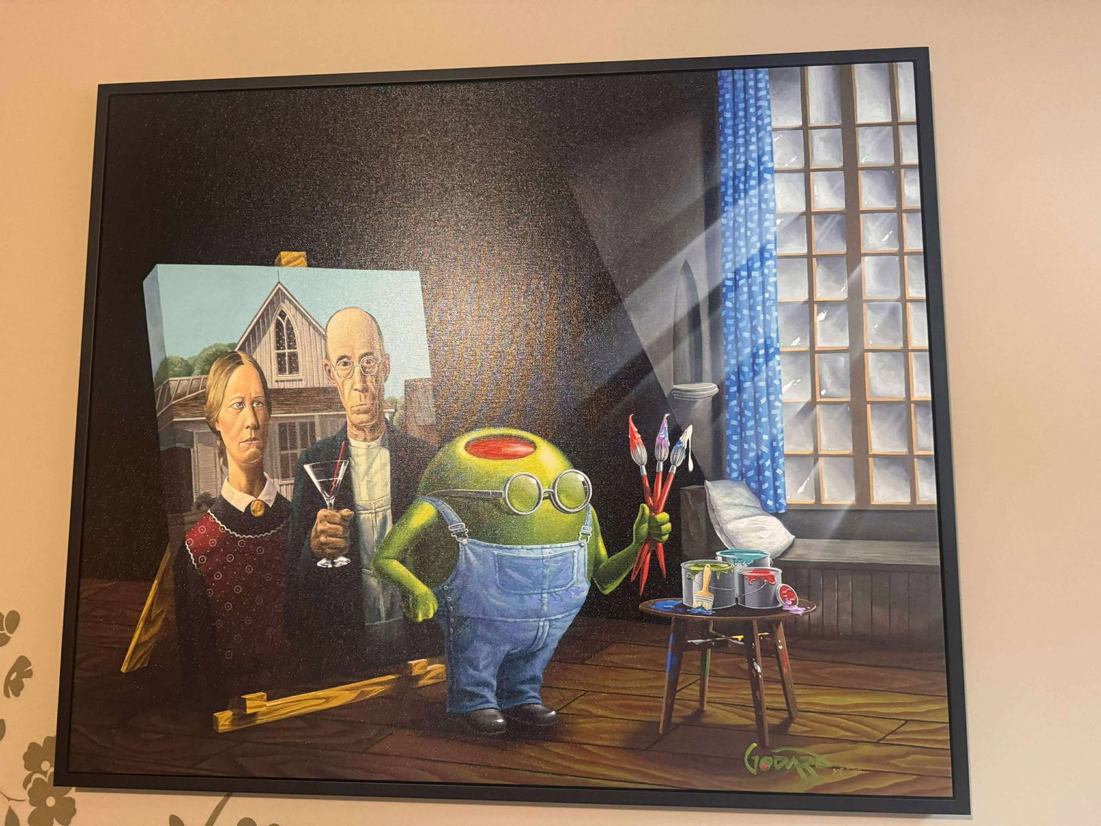 Michael Godard Gothic Martini: Michael Godard "Gothic Martini" 2021 Giclee on canvas. Hand-signed by the artist. COA. ME edition of 50.